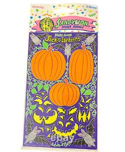 Vintage Sandylion Halloween Activity Stickers Make Some Jack-o-Lanterns Rare NOS