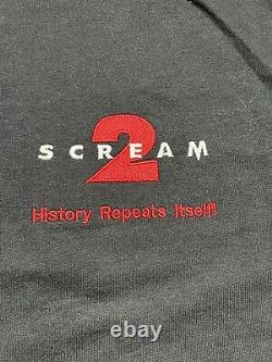Vintage Scream 2 90s Movie Cast T Shirt Halloween Horror EMBROIDERED RARE LARGE