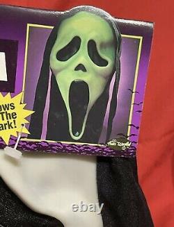 Vintage Scream Ghost Face Mask Easter Unlimited Fun World RARE Glow 1997 w Tags