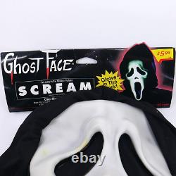 Vintage Scream Ghost Face Mask Fun World Rare Glow 1997 Brand New With Tags