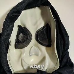 Vintage Scream Mask Ghostface Fun World Div Chin Stamp Hood Rare Smile Grin GLOW