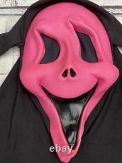 Vintage Scream Pink Fluorescent Ghostface Fun World Div Scary Rare Mask Cloth