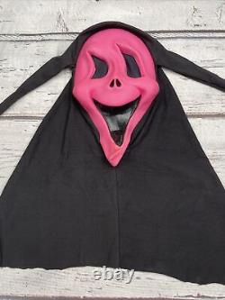 Vintage Scream Pink Fluorescent Ghostface Fun World Div Scary Rare Mask Cloth