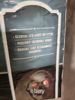 Vintage Seasonal Visions Original Box Halloween Robed Skeleton Rare Glowing Eyes