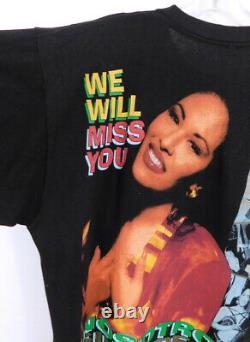 Vintage Selena Shirt 1990s Rap Tee We Will Miss You RARE 2 Sided Graphics L