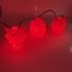 Vintage Set Of Rare (3) Red Devil Halloween Blow Mold String Lights Working