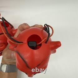 Vintage Set of RARE (3) Red Devil Halloween Blow Mold String Lights Working