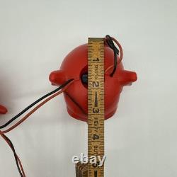 Vintage Set of RARE (3) Red Devil Halloween Blow Mold String Lights Working