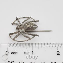 Vintage Spider Brooch Pin Htf Rare Goth Dark Academia Halloween