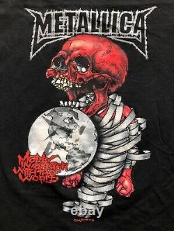 Vintage TOUR Metallica Pushead Rock Band T Shirt Mens Size M RARE
