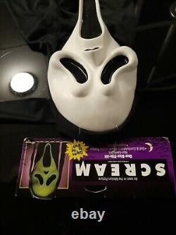 Vintage Tagged SCREAM Ghostface Mask MK Stamp Asis Fun World Squinty Eyes Rare