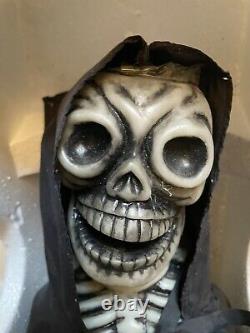 Vintage Telco Halloween GLOW HEAD Skeleton With Cape 1980s Retro RARE With Box