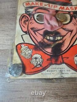 Vintage Topstone Rubber Toys Co. Make Up Mask New Old Stock RARE 11 X 8.5