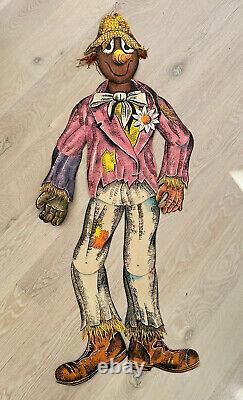 Vintage Ultra Rare Beistle Die Cut Jointed Scarecrow 1930s Rare Item