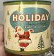 Vintage Very Rare Holiday Pipe Mixture Santa Christmas Tobacco Tin Empty