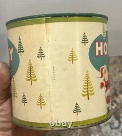 Vintage VERY RARE Holiday Pipe Mixture Santa Christmas Tobacco Tin Empty