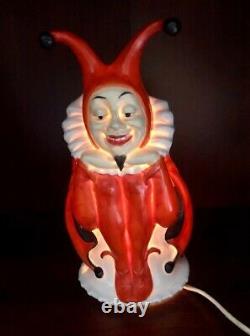 Vintage, Very rare whimsical Jester lamp marked Germany