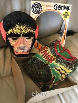 Vintage WOLFMAN Ben Cooper Halloween Costume in Box 1960s RARE