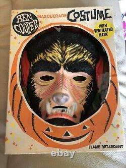 Vintage WOLFMAN Ben Cooper Halloween Costume in Box 1960s RARE