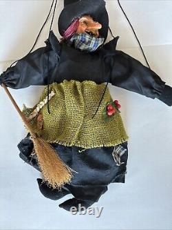 Vintage Witch Marionette Puppet 24 Tall Rare Halloween Scary