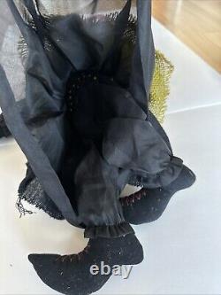 Vintage Witch Marionette Puppet 24 Tall Rare Halloween Scary