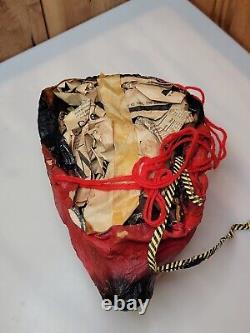 Vintage devil paper Mache fiesta carnival masks RARE EVIL HALLOWEEN DECORATIONS