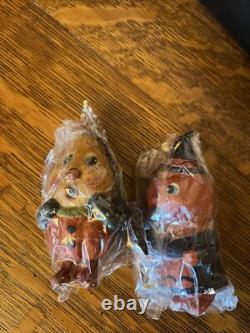Vintage set 6 Rare Retired Greg Guedel Bethany Lowe Halloween Ornaments Org Box