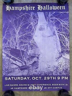 Vtg 1983 Original Hampshire College Halloween Poster Amherst Rare Exc