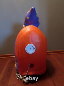 Vtg 1997 TPI Halloween Lighted Buzzard Wizard Pumpkin Blow Mold 27- RARE