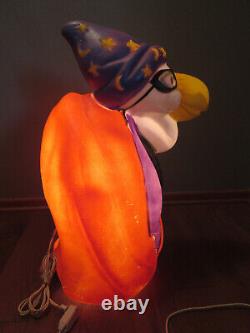 Vtg 1997 TPI Halloween Lighted Buzzard Wizard Pumpkin Blow Mold 27- RARE