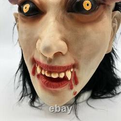 Vtg 80's She Devil Vampire Latex Halloween Mask With Hair Rare! Horror Goth