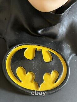 Vtg 80s DC Comics Batman Movie 1989 Cowl Rubber Halloween Mask Tag NOS RARE old