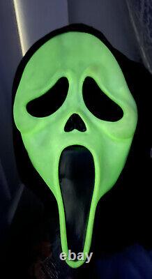 Vtg 90s Ghostface Scream Mask Fun World Easter Unlimited GLOW In The Dark RARE