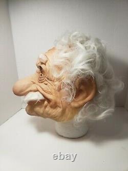 Vtg Cesar 81 Albert Einstein Mask Rubber Latex Halloween Rare with Hair