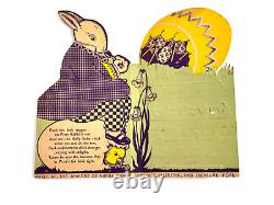 Vtg Easter RARE Rosen Rosbro Bunny Pops Advertising Store Display sign