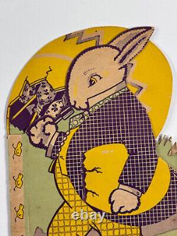 Vtg Easter RARE Rosen Rosbro Bunny Pops Advertising Store Display sign