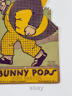 Vtg Easter RARE Rosen Rosbro Bunny Pops Advertising Store Display sign