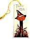 Vtg Halloween Bridge Game Tally Card Tag Scarecrow Pumpkin Witch Rare