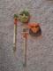 Vtg Halloween Ratchet Candy Frankenstein Wolfman Hong Kong Pair Rare Htf
