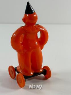 Vtg Halloween Rosen Rosbro candy container RARE Zook the Clown pull toy hat