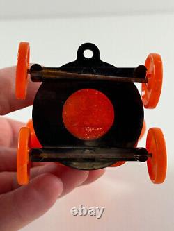 Vtg Halloween Rosen Rosbro candy container RARE Zook the Clown pull toy hat