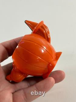 Vtg Halloween Rosen Rosbro candy container RARE all BLACK pumpkin witch cat