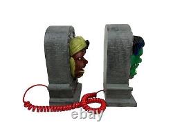 Vtg Mummy & Frankenstein Singing Tombstones FTC Toys 2001 Rare Video Halloween