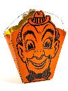 Vtg Rare 1940's Halloween Luminary Candy Bucket Lantern Wow Diecut