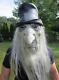 Vtg Rare 2003 Undertaker Old Man Halloween Mask Paper Magic Group Top Hat Beard
