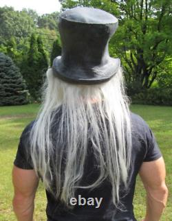 Vtg RARE 2003 Undertaker Old Man Halloween Mask Paper Magic Group Top Hat Beard
