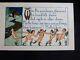 Vtg, Rare-htf- Halloween Postcard-fairies Singing To You For Happiness-rust