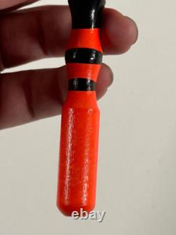 Vtg RARE Japanese Wood Halloween Black Cat Noise Maker 1950s japan