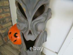 Vtg Rare 35 Blow Mold Spooky Halloween Tree Light J-O-L Pumpkin Plastic Foam