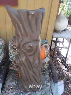 Vtg Rare 35 Blow Mold Spooky Halloween Tree Light J-O-L Pumpkin Plastic Foam